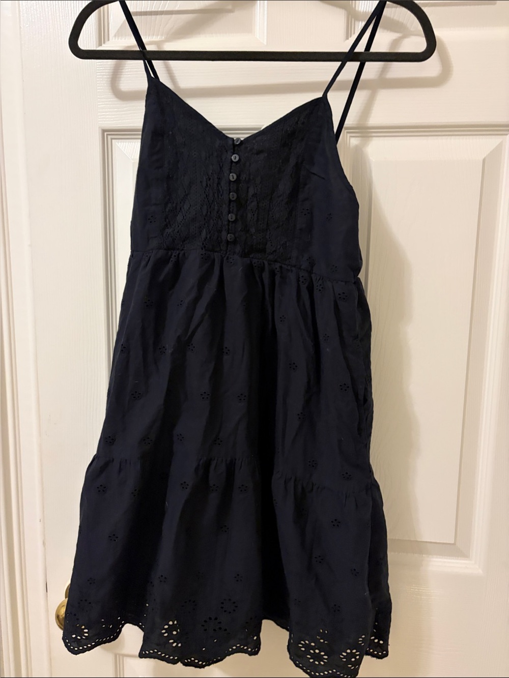 Levi's Dark Blue Eyelet Mini Dress